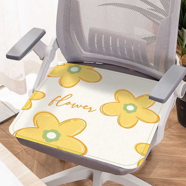Cojín de asiento de seda helada de verano | Cojín de silla de fibra de poliéster multicolor de 40 x 40 x 1 cm | Cojín de oficina fresco y transpirable para el hogar, el comedor, el sofá, el suel