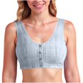 thumbnail image 2 of Vhkiploz Plus Size Mastectomy Bras for Older Women's Suppotive Gathering Post-Surgery Bras Solid Front Closure Daily Underwears, 2 of 10