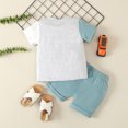 thumbnail image 7 of Gerichy Baby Boy Outfits Toddler Baby Boy Summer Clothes Letter Print Shorts Set Baby Boy Summer Clothes Letter Print Shorts Set 0 6 12 18 24 Months Outfits Letter Print Tops Shorts Casual Suit, 7 of 7