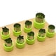thumbnail image 1 of Juego de cortadores de frutas y verduras de 9 piezas con mango cómodo, 1 of 2