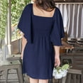 thumbnail image 7 of WENWU Womens Dresses 2024 Spring Summer Deep V Neck Elegant Bow Tie Mini Dress S XL Casual Knee Length Dresses for Women Maxi for Women, 7 of 7