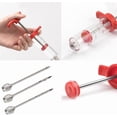 thumbnail image 3 of Turkey Injector Syringe Set for Seasoning, Plastic Meat Injectors for Smoking BBQ Grill, Marinade Injector Kit with 3 Stainless Steel Syringe Needles, Red.,Red, 3 of 6