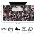 thumbnail image 5 of Long Mouse Pads for Desk,Pioneer Flower Floral Print Pattern Desk Mats on Top Of Desks, Desk Mouse Pad Extra Large with 3mm Non-Slip Base and Stitched Edge for Gaming,Office,Work,Home 47.3"x23.6", 5 of 6