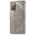 thumbnail image 3 of Allytech Galaxy Note 20 Ultra Case, Shockproof PU Leather Shiny Rhinestone Retro 3D Butterfly Embossed Wallet Flip Case Magnetic Stand Card Slot Folio Cover for Samsung Galaxy Note 20 Ultra,Gray, 3 of 7