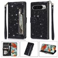 thumbnail image 1 of Case for FOXDOCK Google Pixel 9/9 Pro Glitter Zipper Wallet Case with Short Hand Strap, 1 of 4