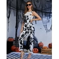 thumbnail image 4 of Cow Print Overalls for Women Fashion Animal Pants Cute Jumpsuits Bibs Coveralls, 4 of 8