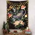 thumbnail image 6 of Butterfly and Flower Vertical Tapestry Wall Hanging Moon Stars Floral Tapestries Black and White Wildflower Aesthetic Wall Tapestry for Bedroom Dorm Living Room (60'' × 80''), 6 of 7