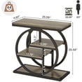 thumbnail image 5 of Christmas 4 Tier Narrow End Table, Metal Frame Side Table With Storage Shelves Multipurpose Small Space Accent Table For Living Room, Bedroom, Grey, 5 of 7