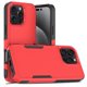 thumbnail image 1 of Funda híbrida a prueba de golpes con agarre antideslizante para Apple iPhone 16 Pro (6.3") (grip rojo), 1 of 6