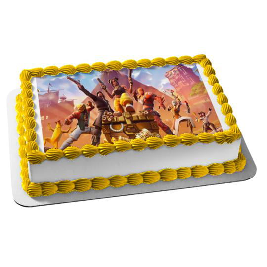 Fortnite Season 9 Luxe Assorted Skins Edible Cake Topper Image 1 4 Sheet Abpid Walmart Com