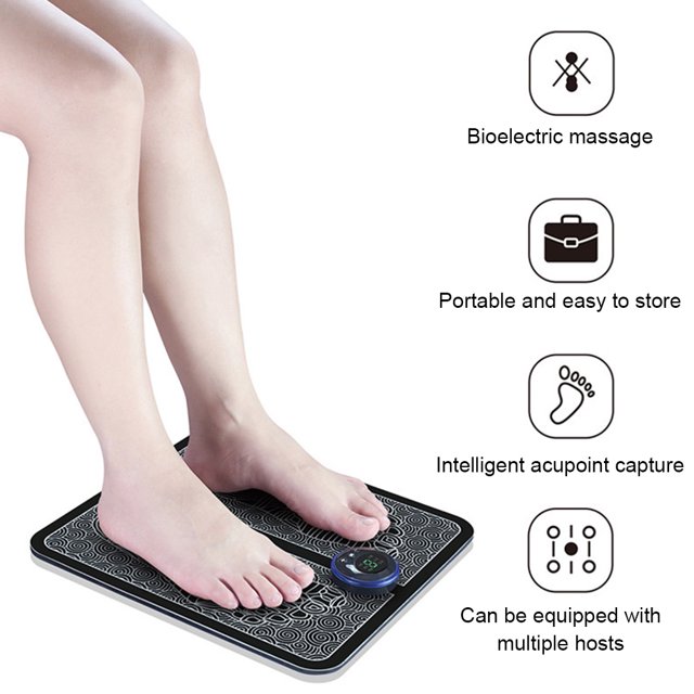 Masajeador de pies eléctrico EMS Cojín de masaje de pies inteligente plegable para oficina en casa