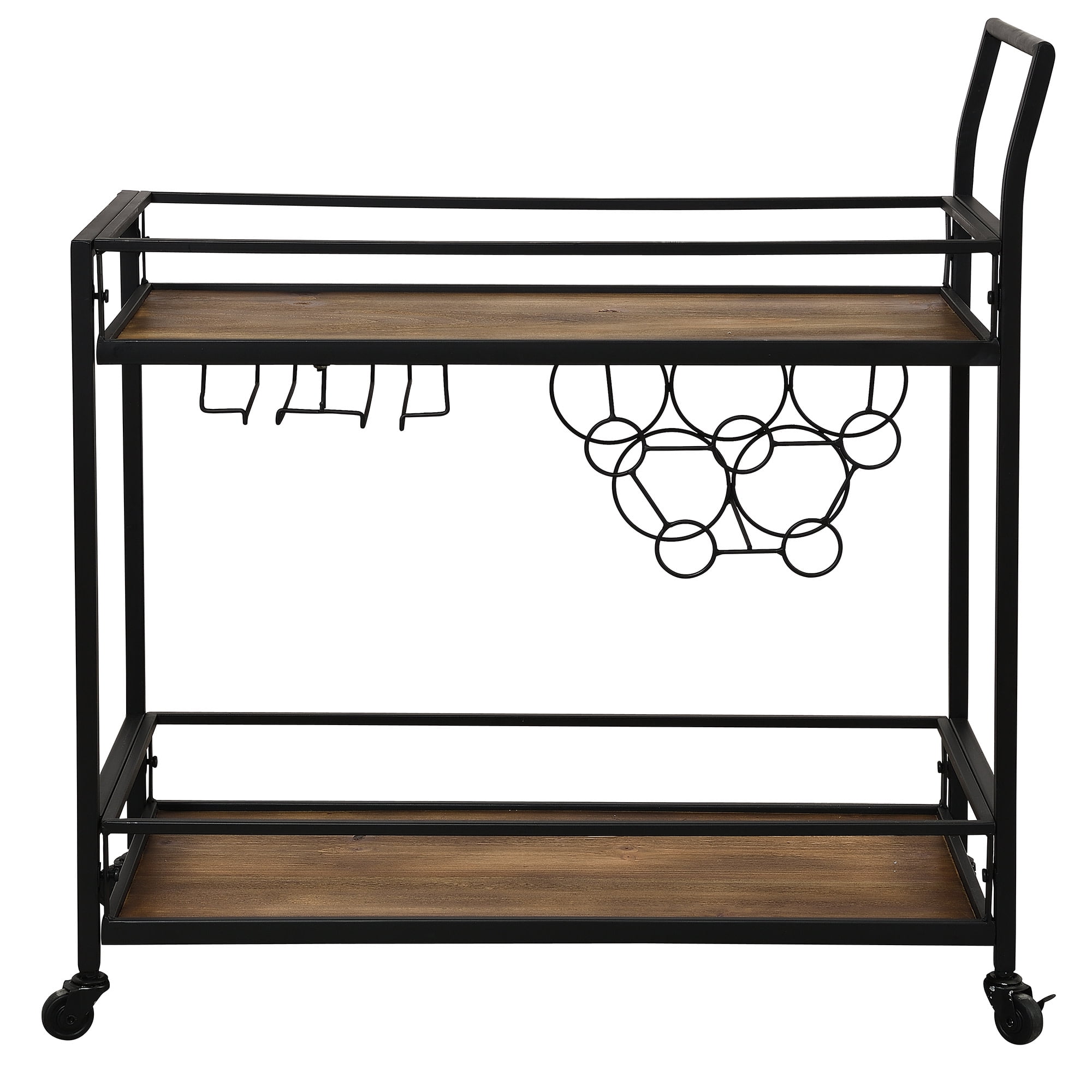 FirsTime & Co. Black Gardner Bar Cart, Industrial, Metal