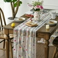 thumbnail image 6 of Sm:)e Embroidered Daisy Gauze Table Runner 120 Inches (10 Feet), Seasonal Sheer Decor for Kitchen & Dining Spaces, Ideal for Holidays, Weddings, Birthdays & Home Parties, 6 of 6