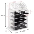thumbnail image 4 of Sorbus Organizador de maquillaje transparente – Almacenamiento de maquillaje y joyas, estuche y expositor – Diseño espacioso – Gran soporte para tocador, baño, tocador y encimera (4 cajones grandes, 2, 4 of 5