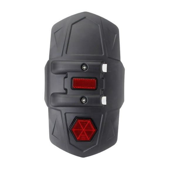 funtasica Universal Motorcycle Extended Fender Replacement Accessories Black for Motorbike Spare Parts with Reflector Tire Guard