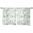 thumbnail image 3 of Eucalyptus Leaves Sheer Curtains 54 Inches Length 2 Panels Set, Window Sheer Curtains for Living Room/Bedroom, Watercolor Summer Botanical Green Light Filtering Rod Pocket Curtain 52'' x 54'' x 2, 3 of 7