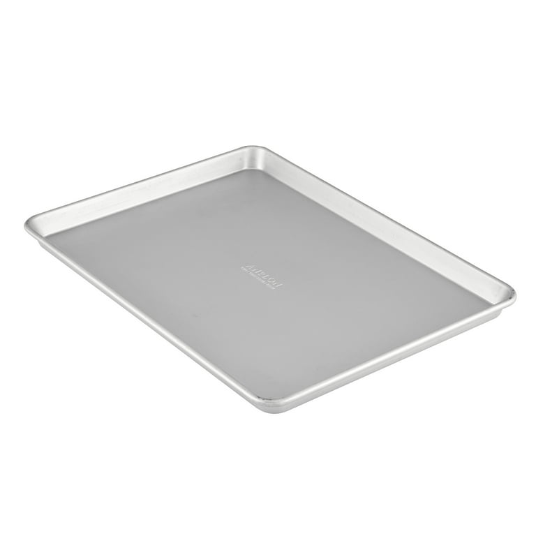 Anolon Pro-Bake Bakeware Aluminized Steel Half Sheet Baking Pan Set,  2-Piece, Silver 