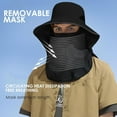 thumbnail image 4 of Outdoor Sun Hat Detachable Neck Face Flap UPF 50+UV Protection Visor Fishing Hats with Neck Flap for Men & Women, 4 of 5