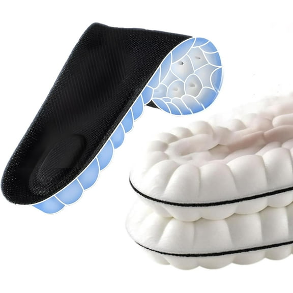 Reserve Nest Insoles, Extra Thick Soft Elastic Breathable Shoe Inserts,Lightweight and Sweat Absorbent,Comfortable Non Tiring Feet for Men & Women