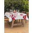 thumbnail image 2 of Outdoor Tablecloth with Umbrella Hole and Zipper, Red Valentines Day Rectangle Table Cloth 54x80 Inch Waterproof Tablecloth, Red Love Heart Tree Picnic Table Cover for Patio Camping, 2 of 7