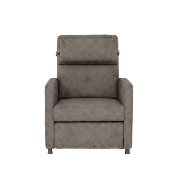 Power Recliner Chair with Electric Adjustable Back, USB Port and Side Pockets - Overstuffed Design, Brown