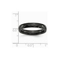 thumbnail image 2 of Ceramic Black 4mm Faceted Polished Band Ring - Size 6, 2 of 2