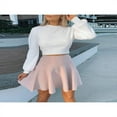 thumbnail image 4 of Fashion Women Solid Color  Neck Long Sleeve Sweater, 4 of 7