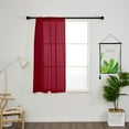 thumbnail image 5 of Yipa Tie Up Window Curtains, Sheer Window Drapes,Short Curtain Scarf,Cafe Kitchen Curtain Valance,Rod Pocket Curtain Panel Red 23.6" Width x47.2" Length 2-Panel, 5 of 8