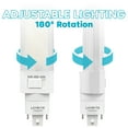 thumbnail image 5 of Luxrite Horizontal PL LED CFL Replacement, 11W, Ballast Bypass, Fits G24D G24Q GX24Q, 3 Color Selectable, 1450 Lumens 4-Pack, 5 of 7