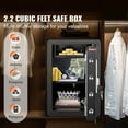thumbnail image 2 of KFFKFF Safety Box, 2.2 Cubic Feet Domestic Safety Locker, Iron Security Safe with Biometric Recognition, Electronic Code and Pair of Keys, Cupboard Safe, Dimensions 15.8x13x23.6 inch, 2 of 9