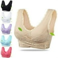 thumbnail image 3 of Comfortable Solid Color New Cross Side Buckle Without Rims Gathered Sports Underwear Sleep Bra, 3 of 4