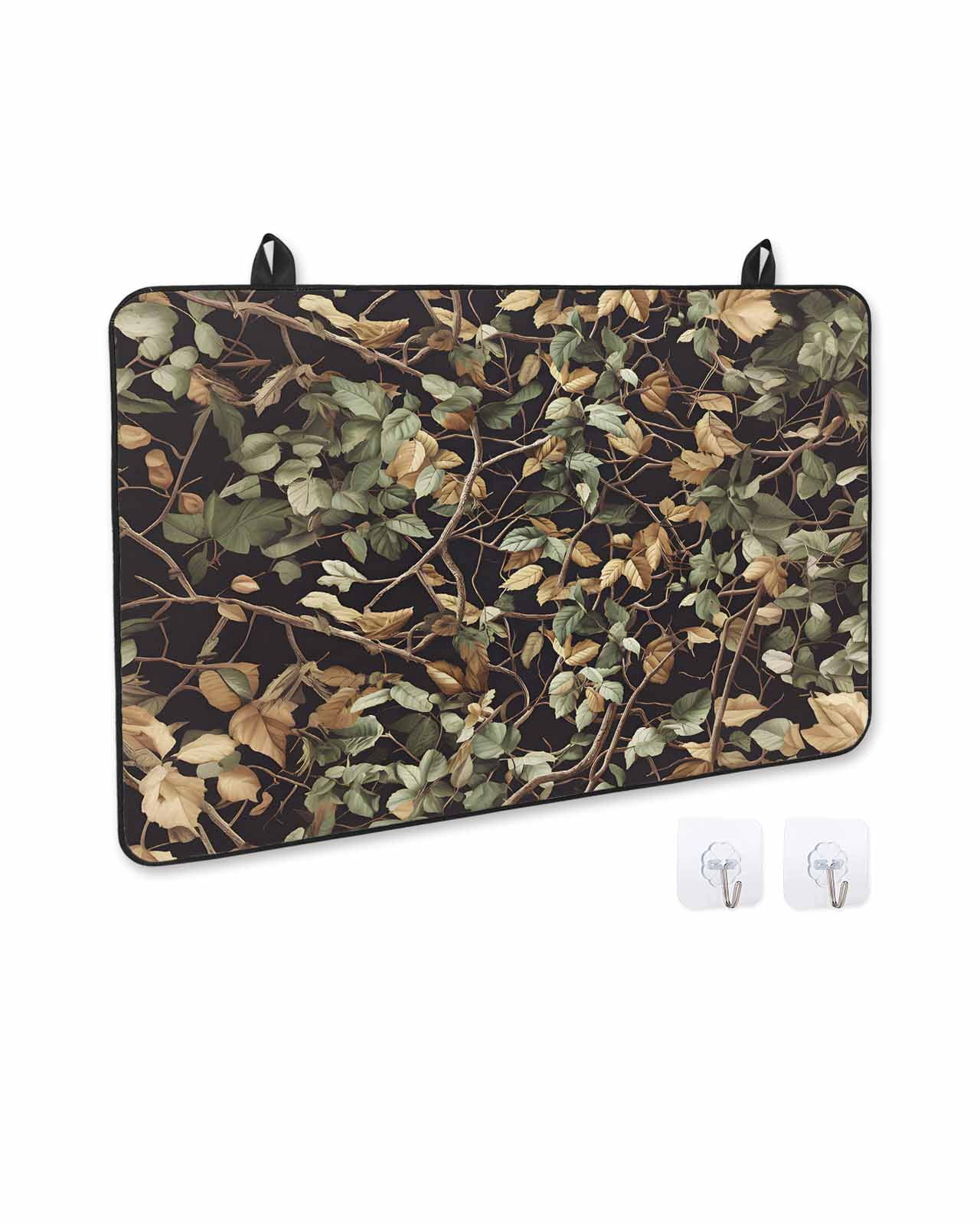 nqOlkjepod Large Induction Cooktop Protector Mat 24"x21", Vintage Leaves Branch Stove Top Covers for Electric Stove, Farmhouse Botanical Decorative Stove Burner Cover Mats, Glass Top Stove Cover