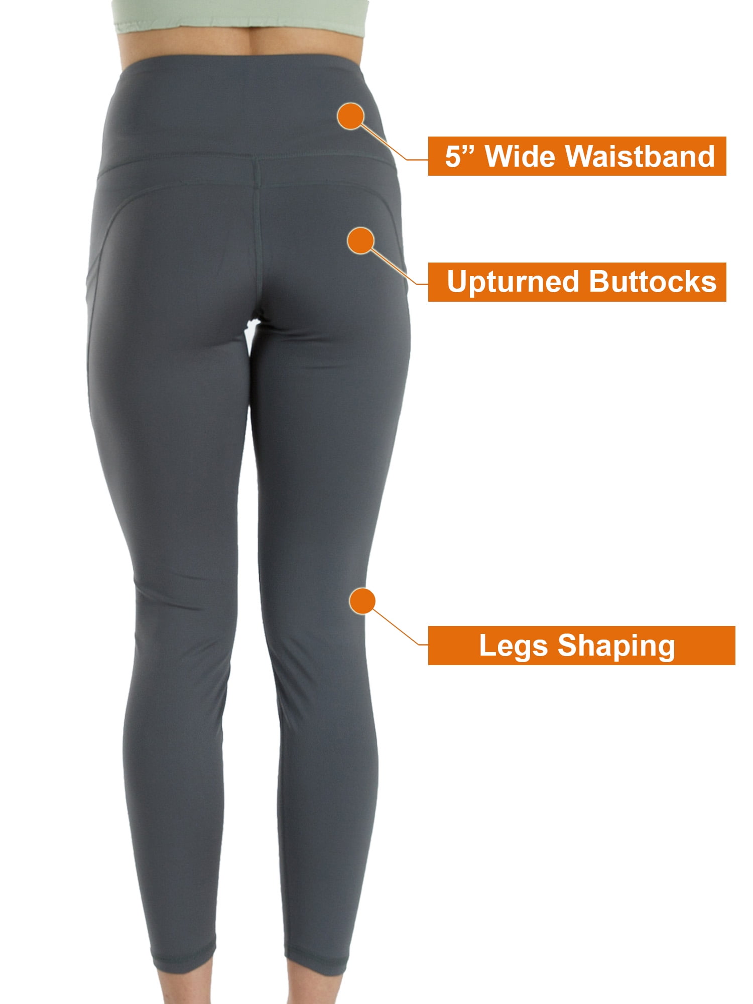 3-Pack Women's High Waist Yoga Leggings with Two Side Pockets Sports Legging Pants