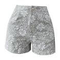 thumbnail image 2 of Endives Women's Dress Short Elegant Print Textured High Waist Straight Leg Shorts Business Casual Outfits for Women, 2 of 4