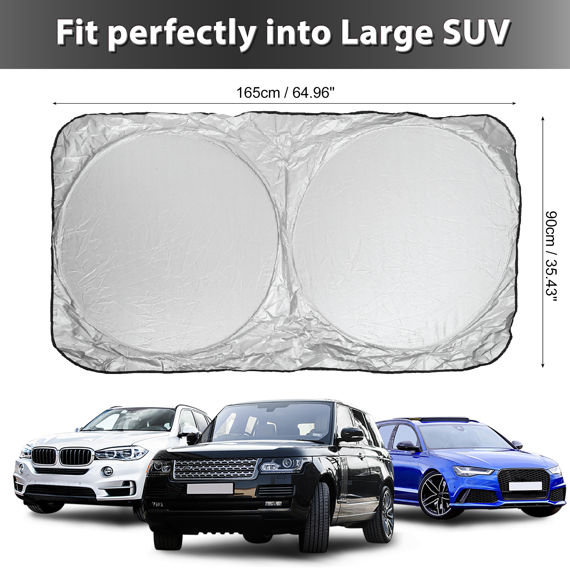 Unique Bargains Car Windshield Cover 65.7"x36.4" Snow Ice Frost Freeze Sunshade