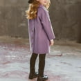 thumbnail image 6 of NAISIBABY Girls Woolen Coat, Classic Lapel Button Up Long Sleeve Fall Winter Fashion Windbreaker Jacket Purple 4T, 6 of 9