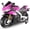 Pink, variant on Track Seven 24V Ride on Motorcycle, Licensed Aprilia RSV4 Electric Motorcycle with Training Wheels, LED Lights, Music, Large Seat, Up to 10 Mph, 24V Ride on Toy Car for Boys Girls Aged 3 , Black