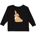 thumbnail image 3 of Inktastic Easter Cute Floppy Ear Brown Bunny Boys or Girls Long Sleeve Toddler T-Shirt, 3 of 5