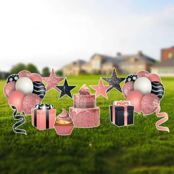 Victory Store Rose Gold Flair Outdoor Birthday Party Supplies Kit 18897