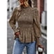 thumbnail image 1 of Top elegante de manga larga, blusa de mujer con cuello redondo, blusa femenina de manga larga, blusa de mujer True Excellence, 1 of 6