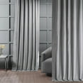 thumbnail image 2 of Contempo Grey Vintage Cotton Velvet Curtain (1 Panel), Contempo Grey, 50W X 96L, 2 of 8