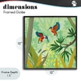thumbnail image 4 of Stupell Industries Bohemian Kingfishers in Jungle Branches Black Framed Giclee Art, 12 x 12, by Kay Widdowson, 4 of 8
