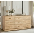 thumbnail image 4 of Knubmt Wood Storage Cabinet with Handle, 9 Drawer Dresser for Bedroom, Living Room, Brown, 4 of 7