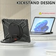 thumbnail image 4 of Microsoft Surface Pro 8 Case 13.0-inch, Heavy Duty Rugged Shockproof Case with 360 Degree Kickstand & Hand Strap, Compatible with Type Cover Keyboard - Black, 4 of 8
