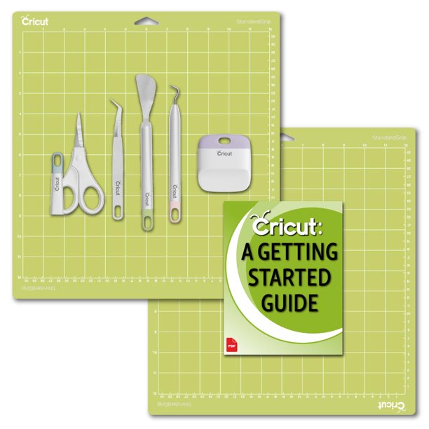 Cricut Tools Basic Set and 2 Pack Cutting Mats 12 in.x12 in. Guide