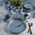 thumbnail image 2 of Gibson Home Munich Gold 16-Piece Dinnerware Set - Matte Blue w/ Gold Rim, 2 of 6