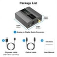 thumbnail image 2 of Analog to Digital Audio Converter to Optical with Optical Cable, 2 of 6
