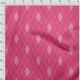 thumbnail image 3 of oneOone Viscose Chiffon Dark Pink Fabric Argyle Check Sewing Fabric By The Yard Printed Diy Clothing Sewing Supplies 42 Inches Wide, 3 of 4