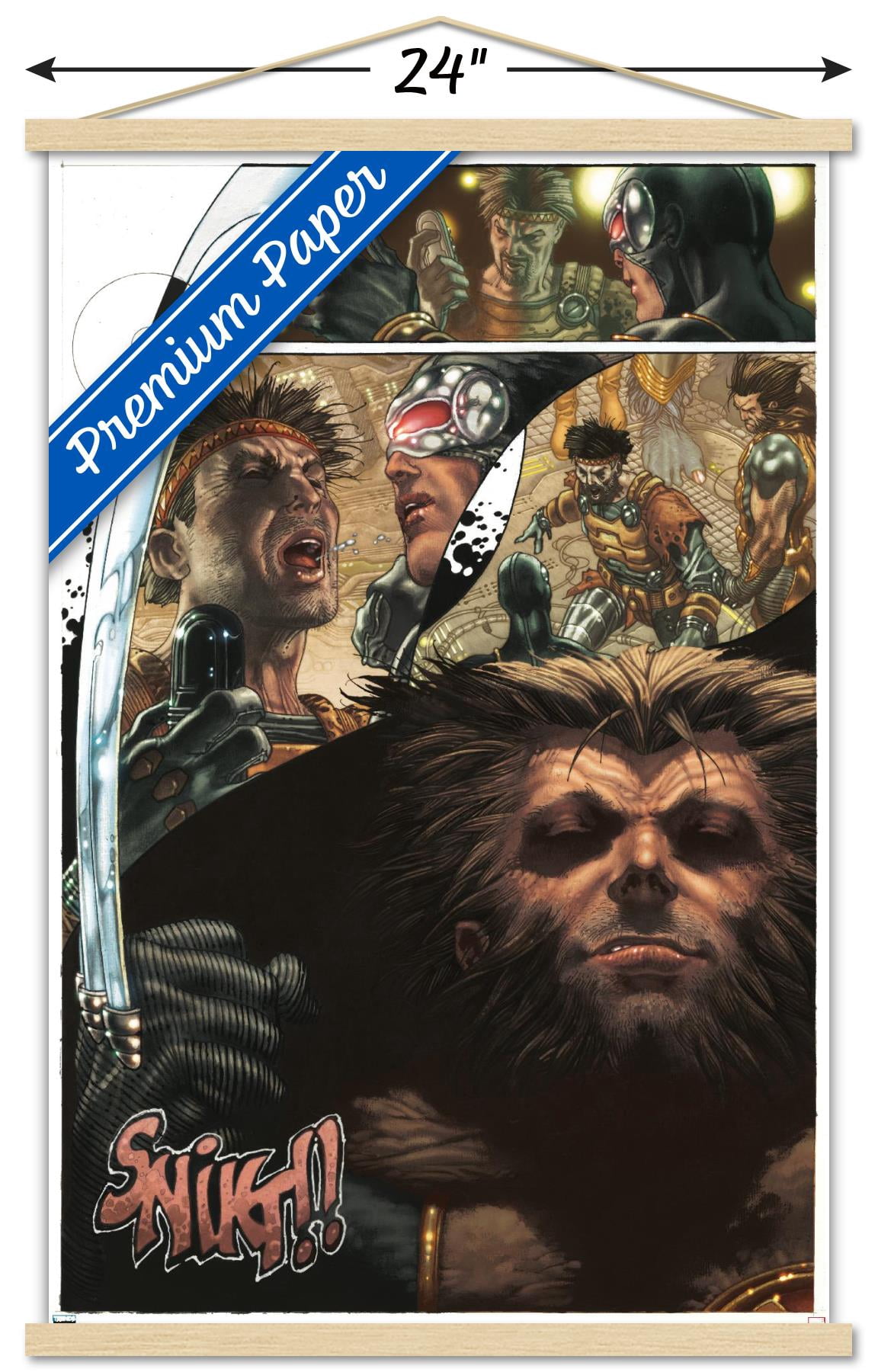 Marvel Comics - Wolverine - Astonishing X-Men #30 Wall Poster with Wooden Magnetic Frame, 22.375" x 34"