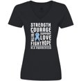 thumbnail image 3 of Inktastic ALS Awareness Strength Courage Support Women's V-Neck T-Shirt, 3 of 5